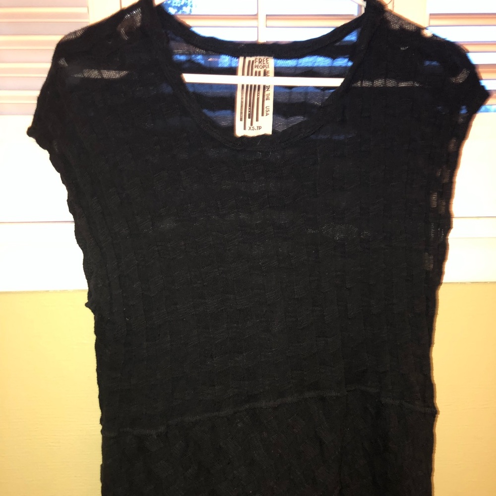 Black free people short sleeve top